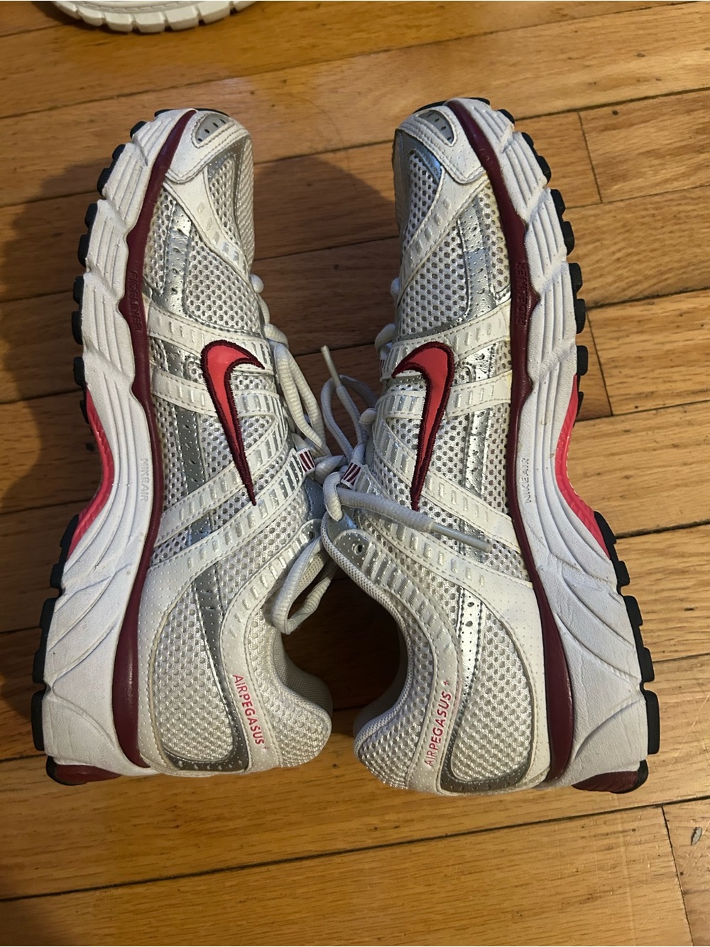 Nike Women’s Air Pegasus Running Shoes – White & Red
